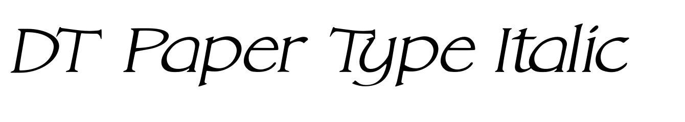DT Paper Type Italic